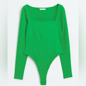 Green Long Sleeve Bodysuit